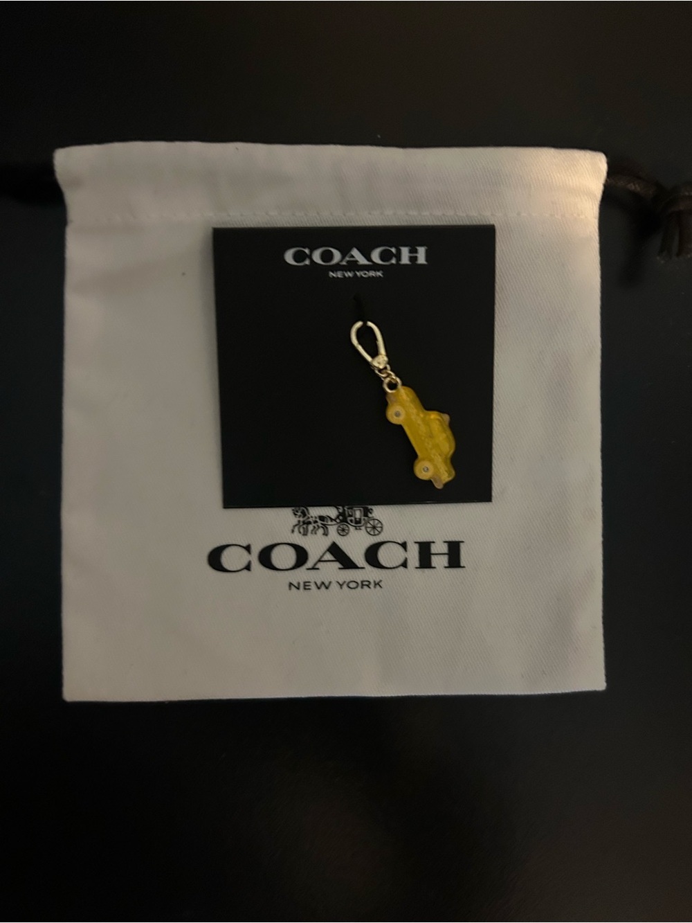 COACH Yellow Taxi Charm